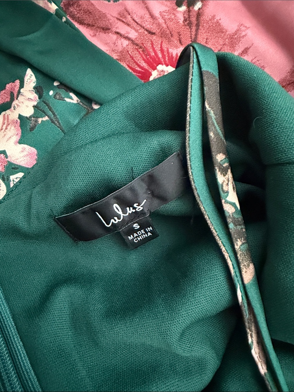Lulu's Emerald Green Floral Maxi Slip Dress - Picture 2 of 5